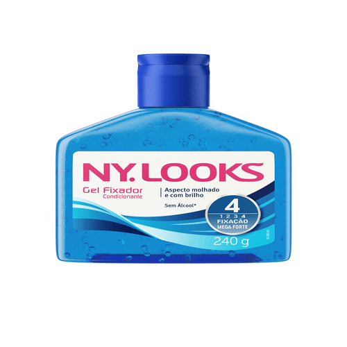 Gel Fixador Ny Looks 4 Fixação Mega Forte 240g