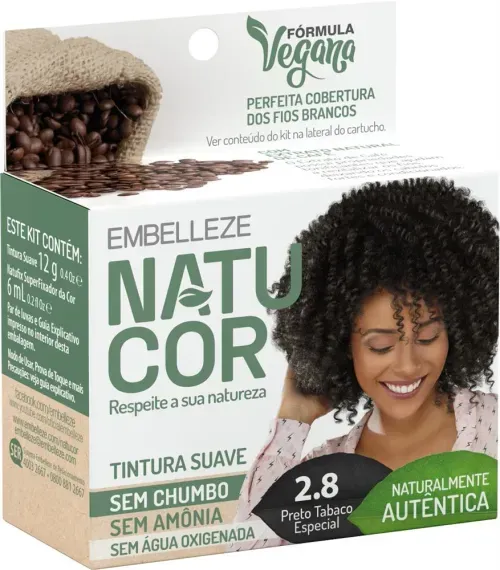 Tintura em Pó Natucor 2.8 Preto Tabaco Especial