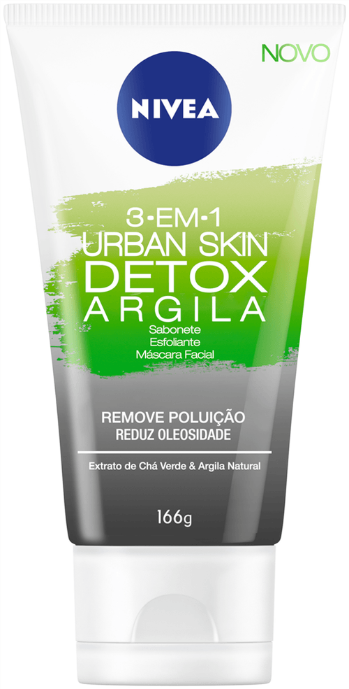 Máscara Facial Nivea 3 em 1 Urban Skin Detox Mask Argila 150ml