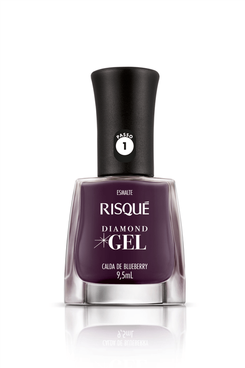 Esmalte Cremoso Risqué Diamond Gel Calda de Blueberry 9,5ml