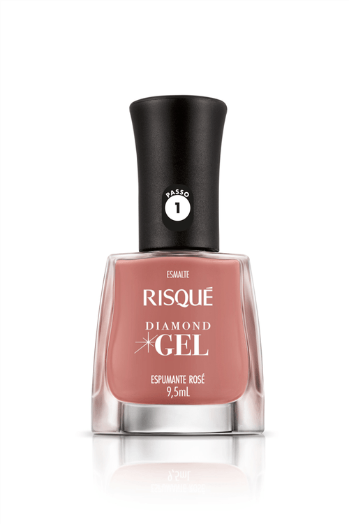 Esmalte Cremoso Risqué Diamond Gel Espumante Rose 9,5ml