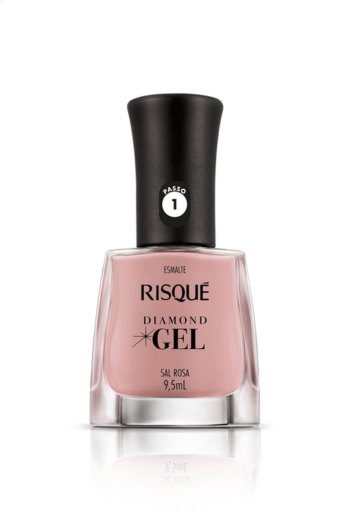 Esmalte Cremoso Risqué Diamond Gel Sal Rosa 9,5ml