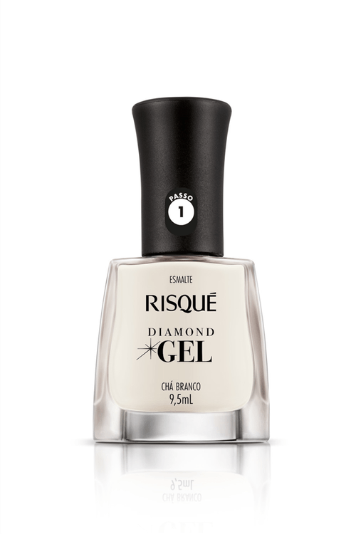 Esmalte Natural Risqué Diamond Gel Chá Branco 9,5ml