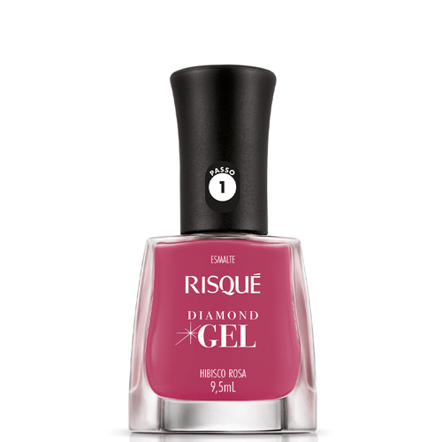 Esmalte Cremoso Risqué Diamond Gel Hibisco Rosa 9,5ml