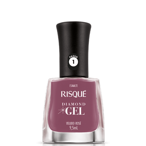 Esmalte Cremoso Risqué Diamond Gel Veludo Rosé 9,5ml