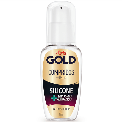 Silicone Reparador de Pontas Niely Gold Compridos +Fortes Óleo de Rícino + D-Pantenol 42ml