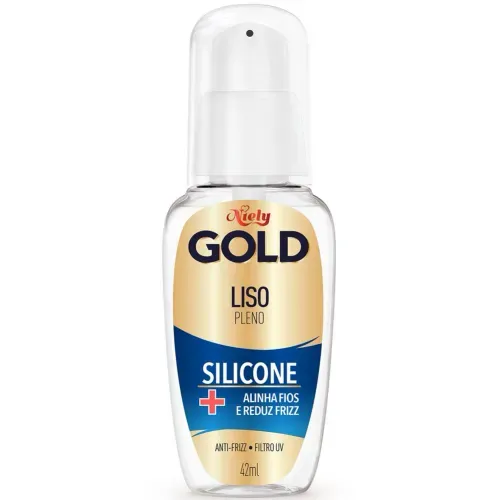 Silicone Reparador de Pontas Niely Gold Liso Pleno Alinha Fios e Reduz Frizz 42ml
