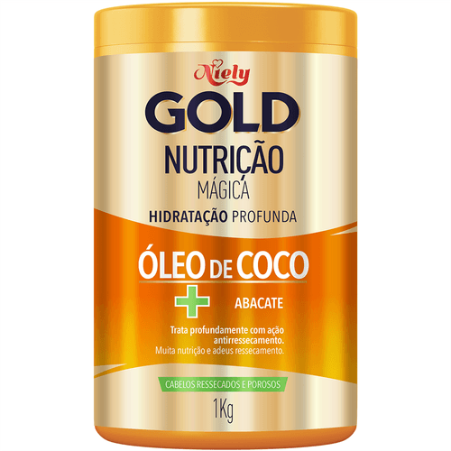 Creme de Tratamento Niely Gold Nutrição Mágica Óleo de Coco + Abacate 1kg