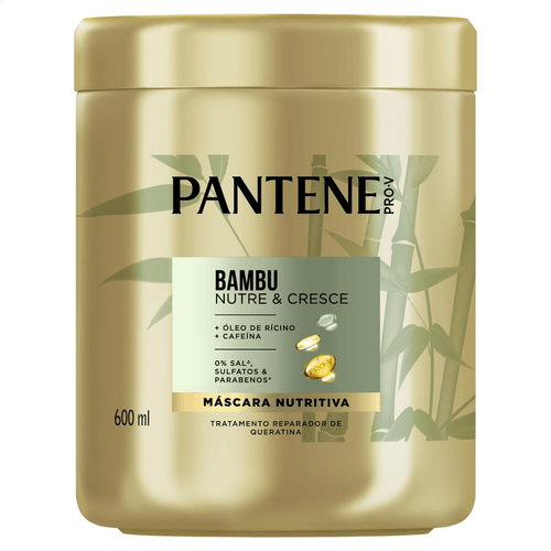 Máscara de Tratamento Pantene Bambu Nutre e Cresce 600ml