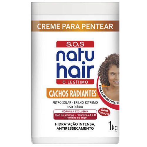 Creme Para Pentear Natu Hair SOS Cachos Radiantes 1Kg
