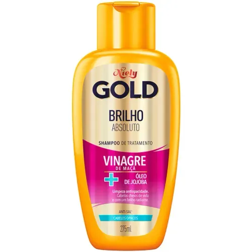 Shampoo Niely Gold Brilho Absoluto Vinagre de Maçã + Óleo de Jojoba 275ml