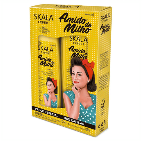 Kit Shampoo + Condicionador Skala Expert Amido de Milho 325ml