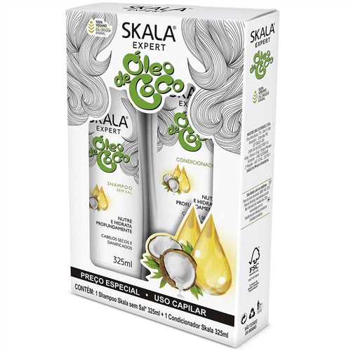 Kit Shampoo + Condicionador Skala Expert Óleo de Coco 325ml