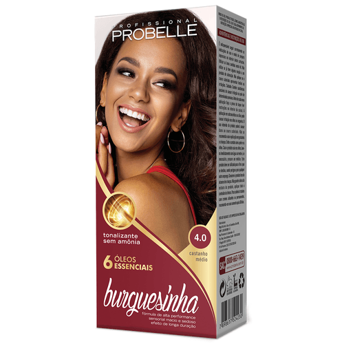 Tonalizante Probelle Burguesinha 4.0 Castanho Médio 50ml