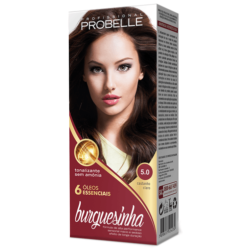 Tonalizante Probelle Burguesinha 5.0 Castanho Claro 50ml