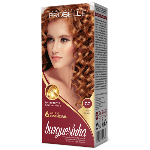 Tonalizante Probelle Burguesinha 7.7 Louro Marrom 50ml