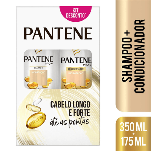 Kit Shampoo 350ml + Condicionador 175ml Pantene Hidratação