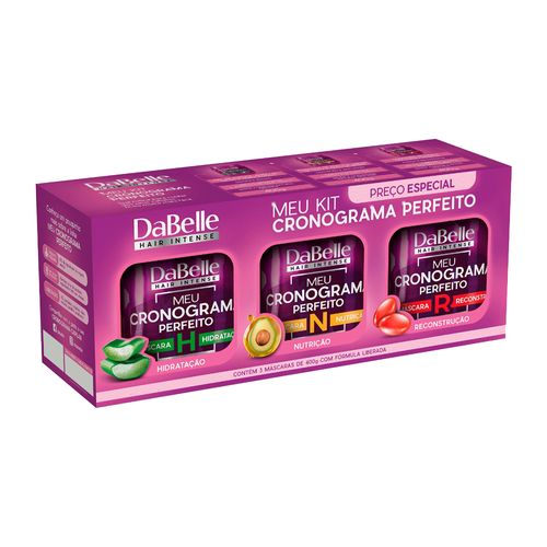 Kit 3 Máscaras Meu Crono Dabelle 1200g