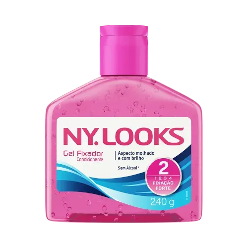 Gel Fixador Ny Looks 2 Fixação Forte 240g
