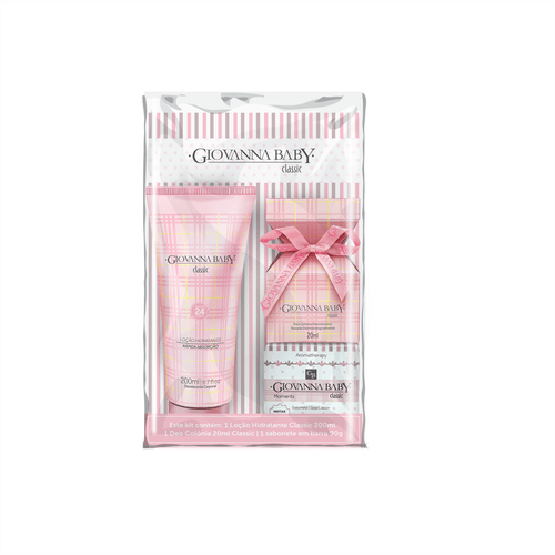 Kit Classic Loção Hidratante 200ml+Deo Colônia 20ml+ Sabonete 60g Giovanna Baby