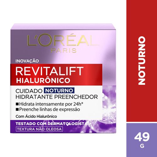 Creme Facial L'oréal Revitalift Hialurônico Noturno 49g