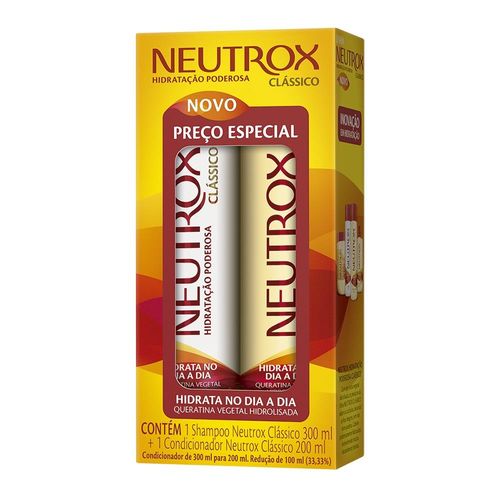 Kit Shampoo 300ml+Condicionador 200ml Neutrox Clássico