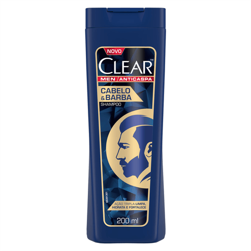 Shampoo Clear Men Cabelo e Barba 200ml