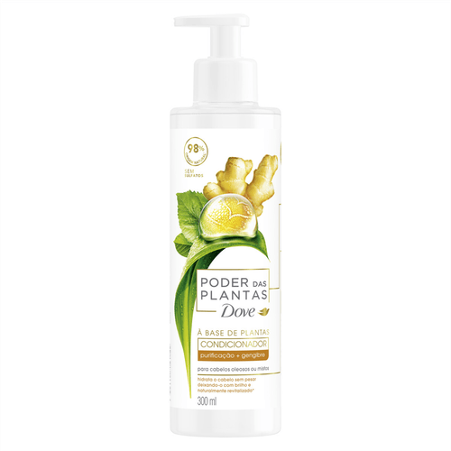Condicionador Dove Poder das Plantas Purificação+Gengibre Pump 300ml