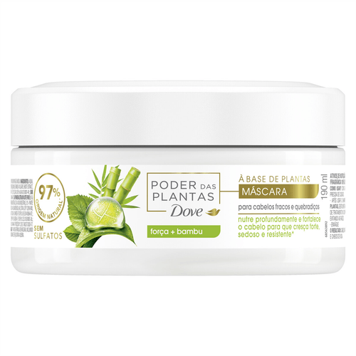 Máscara Capilar Dove Poder das Plantas Força e Bambu 190ml