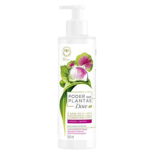 Condicionador Dove Poder das Plantas Nutrição e Gerânio Pump 300ml