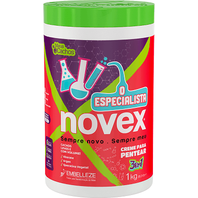 Creme para Pentear Novex O Especialista Cachos Leves e com Volume 3 em 1 1KG