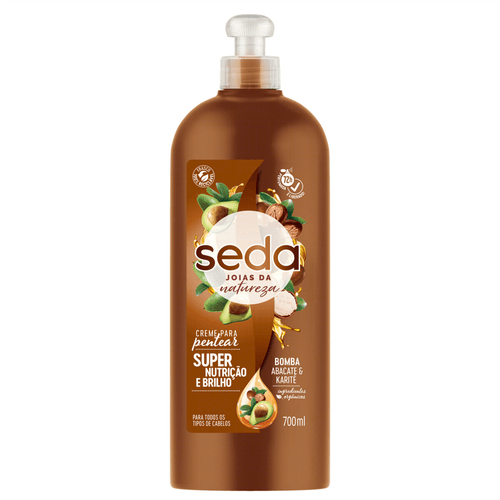 Creme para Pentear Seda Joias da Natureza Bomba Abacate e Karité 700ml