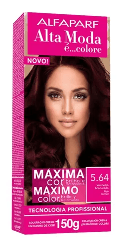 Tintura Creme Altamoda 5.64 Vermelho Acobreado Kit 150g