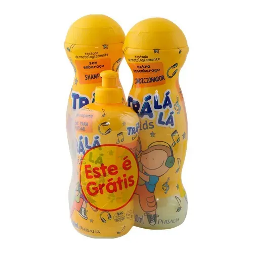 Kit Trá Lá Lá Shampoo + Condicionador Grátis Creme p/ Pentear