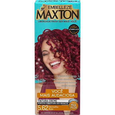 Tintura Creme Maxton Você Mais Audaciosa 5.62 Vermelho Rubi