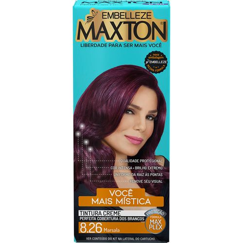 Tintura Creme Maxton Você Mais Mística 8.26 Marsala