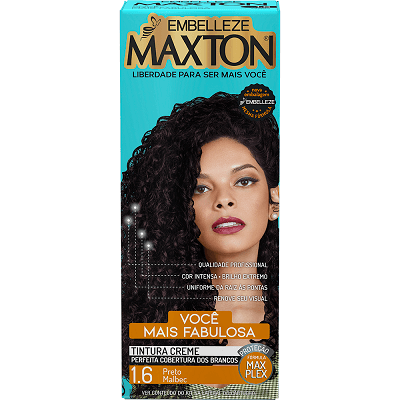 Tintura Creme Maxton Você Mais Fabulosa 1.6 Preto Malbec