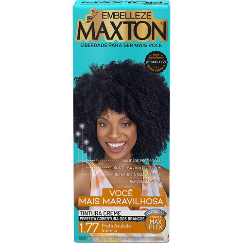 Tintura Creme Maxton Você Mais Maravilhosa 1.77 Preto Azulado Intenso