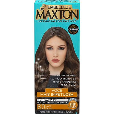 Tintura Creme Maxton Você Mais Impetuosa 6.0 Louro Escuro