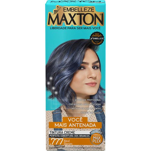 Tintura Creme Maxton Você Mais Antenada 777 Azul Denim
