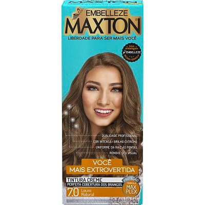 Tintura Creme Maxton Você Mais Extrovertida 7.0 Louro Natural