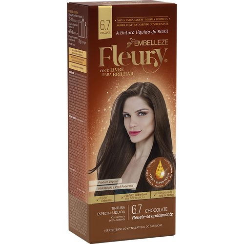 Tintura Líquida Embelleze Fleury 6.7 Chocolate