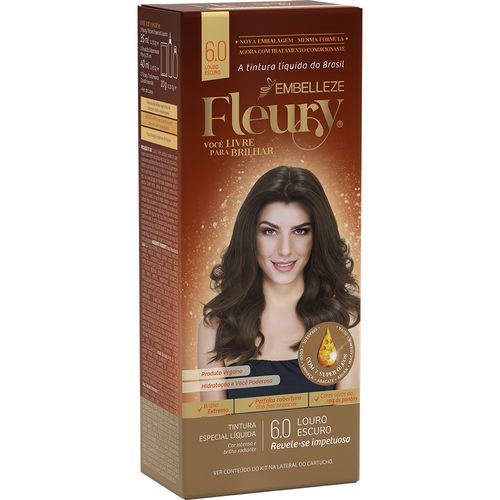 Tintura Líquida Embelleze Fleury 6.0 Louro Escuro