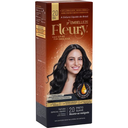 Tintura Líquida Embelleze Fleury 2.0 Preto Suave