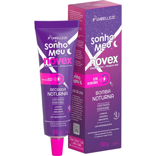 Máscara de Hidratação Novex Sonho Meu Recarga Noturna 80g