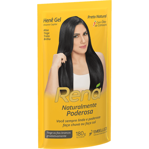 Henê Gel Rená Preto Natural 180g