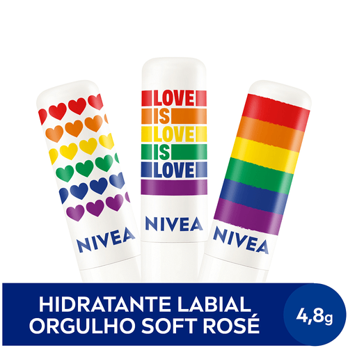 Hidratante Labial Nivea Lip Care Rose Orgulho 4,8g