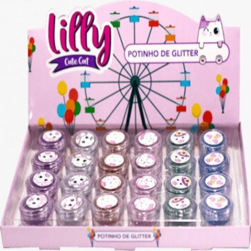 Potinho de Glitter Lilly Cute- Cores Sortidas