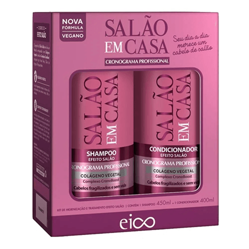 Kit Eico Cronograma Profissional Shampoo 450 + Condicionador 400ml