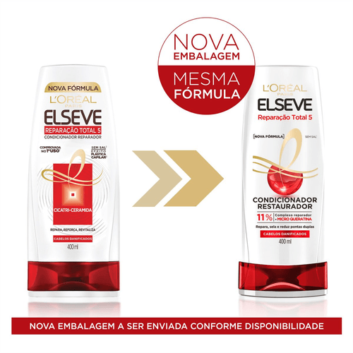 Condicionador Elseve Reparação Total 5 pós química nova geração 400ml